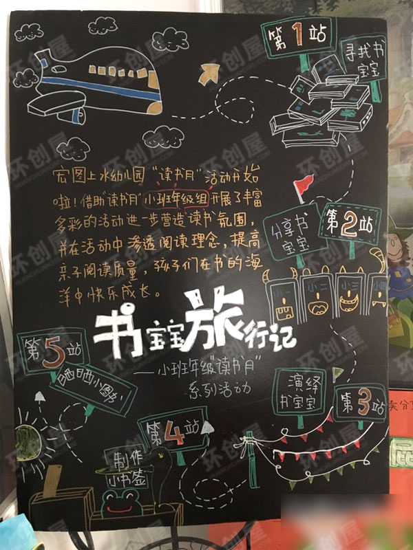 幼儿园读书海报图片