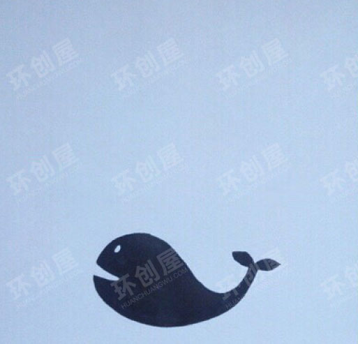 幼儿园粘贴画鲸鱼彩虹图片