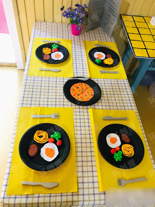 幼儿园西餐厅环创图片