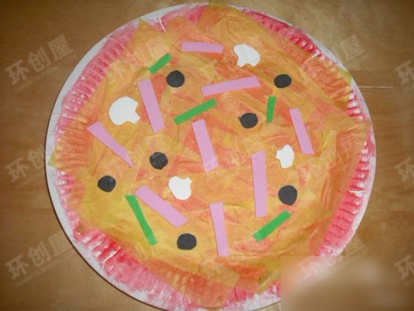 幼儿园好吃的食物环创图片披萨