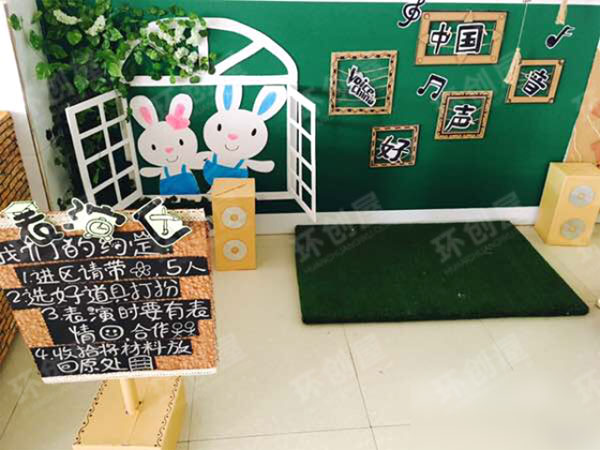 中班表演区角布置图片