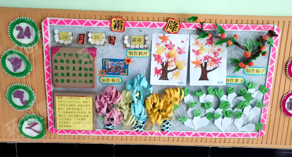 幼儿园霜降主题墙布置图片3