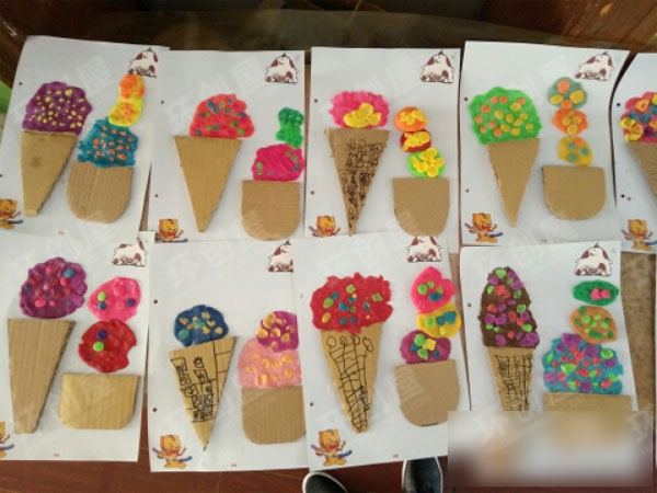 幼儿园美工区泥工冰淇淋图片