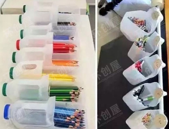 幼儿园美工区的物品收纳图片