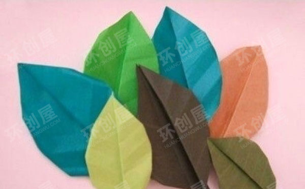 幼儿园美工区DIY纸艺纸树叶图片
