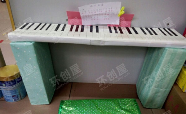 幼儿园表演区废物利用自制乐器图片