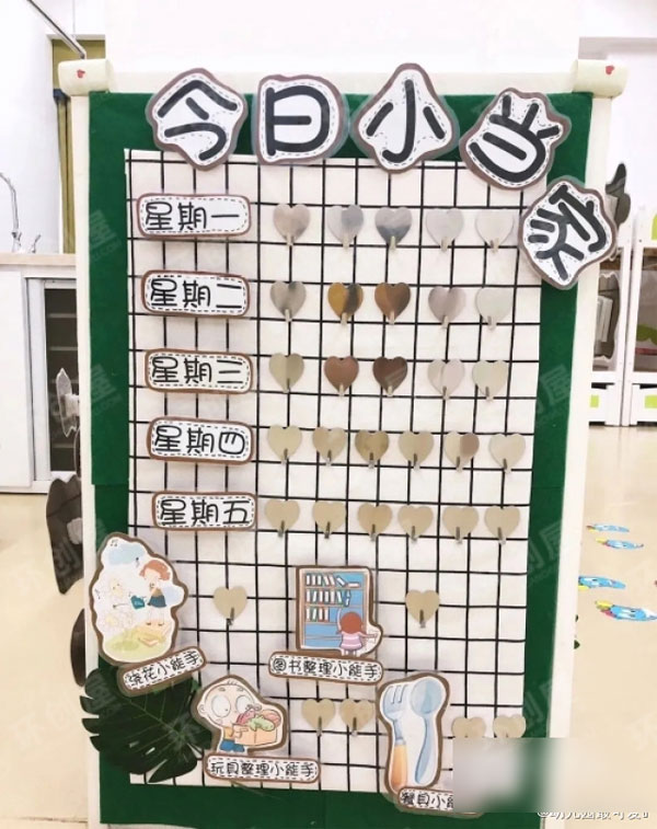 幼儿园绿色森系主题墙图片