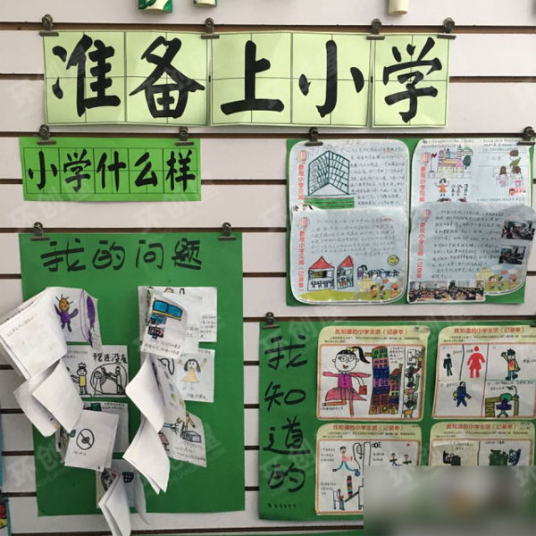 幼儿园我要上小学主题墙图片