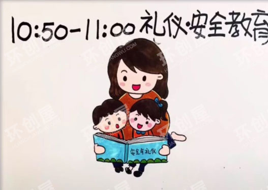 幼儿园墙面布置一日流程图图片