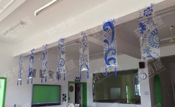 幼儿园中国风青花瓷吊饰图片