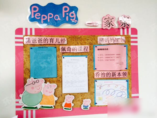 幼儿园简单好看家园联系栏图片