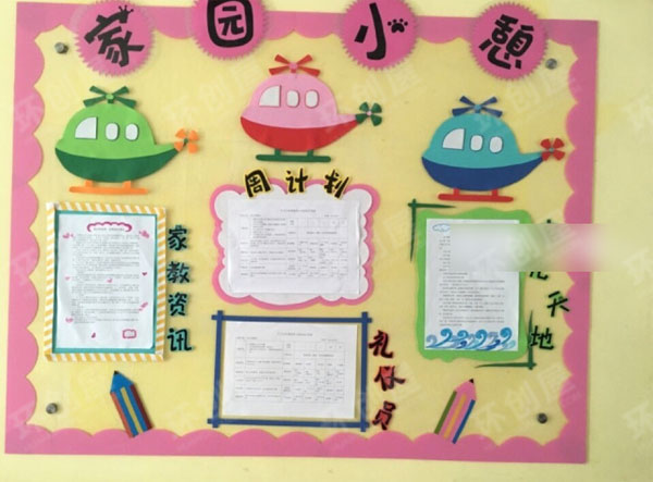 幼儿园家园联系环创图片