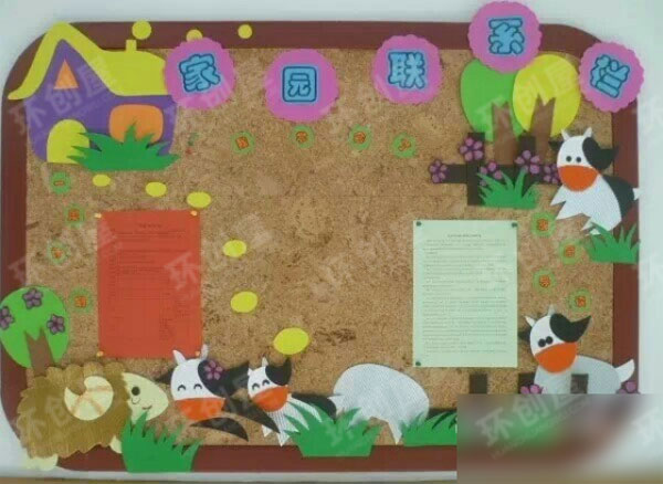 幼儿园森林风家园栏图片
