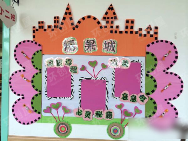 幼儿园简单好看家园联系栏图片