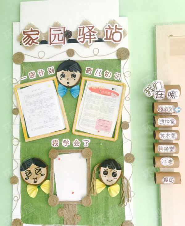 幼儿园简单好看家园联系栏图片