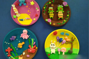 幼儿园蛋糕盘大变身作品展示图片9张