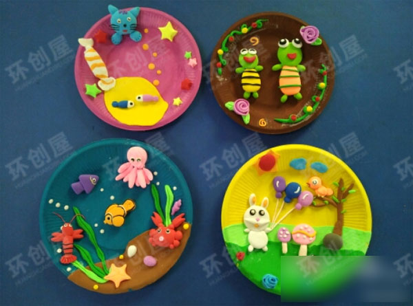 幼儿园蛋糕盘大变身作品展示图片