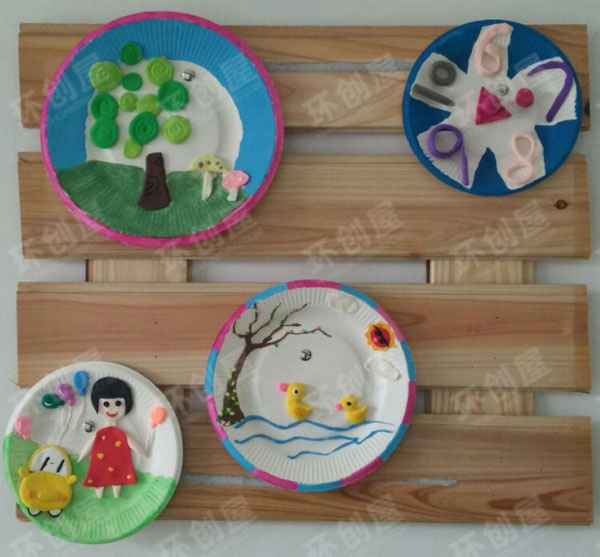 幼儿园蛋糕盘大变身作品展示图片