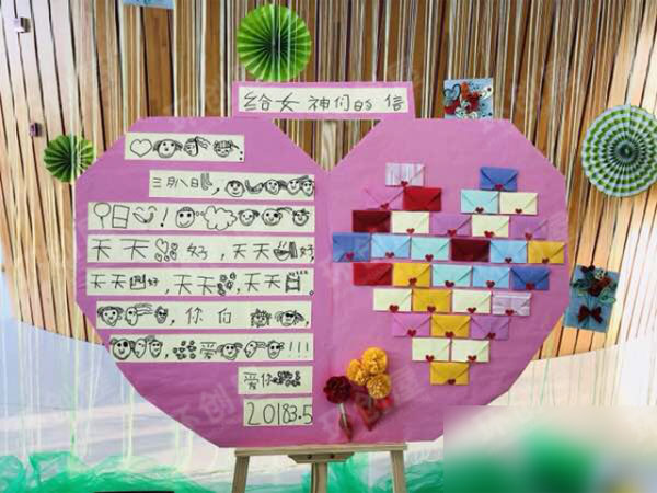 幼儿园三八妇女节大厅布置图片