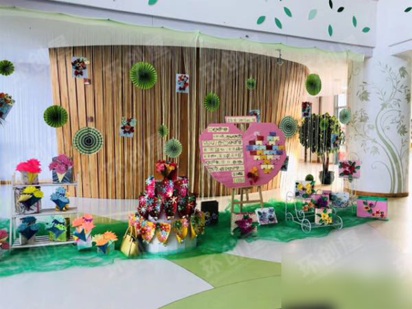 幼儿园三八妇女节大厅布置图片