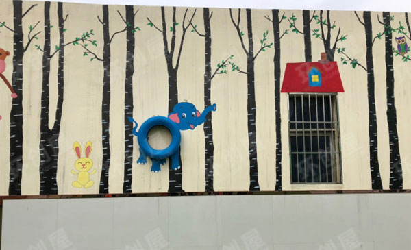 幼儿园户外墙壁画图片
