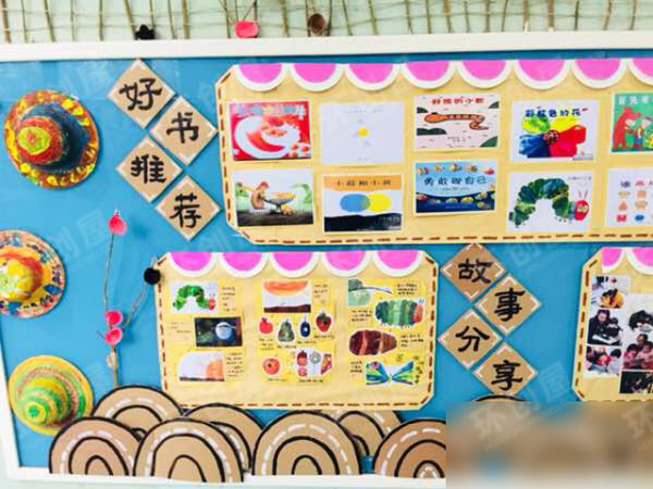 幼儿园绘本墙阅读区图片