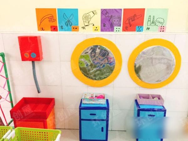 幼儿园角色区理发店我型我秀图片