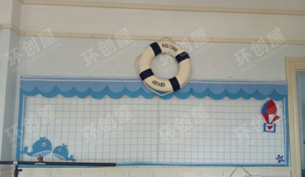 幼儿园蓝色海洋墙面布置图片