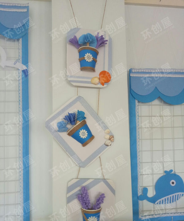 幼儿园蓝色海洋墙面布置图片