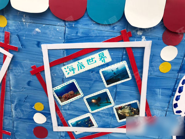 幼儿园走廊环创海洋风格主题图片