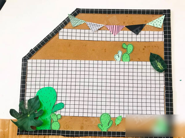 幼儿园ins风格家园联系栏图片