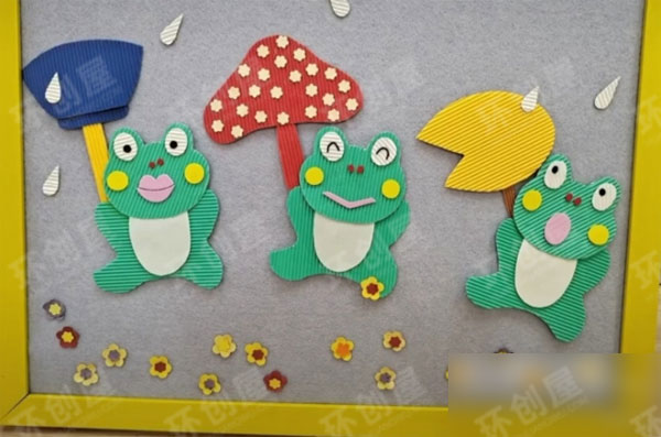 幼儿园环创人物动物绳编作品展示图片
