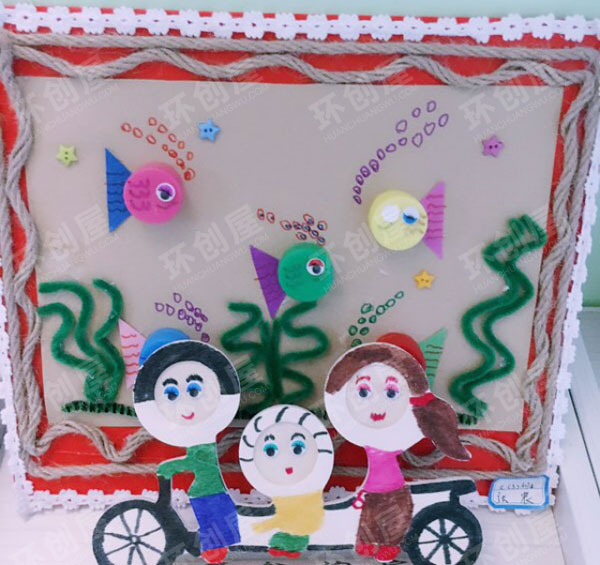 幼儿园麻绳创意作品展示图片