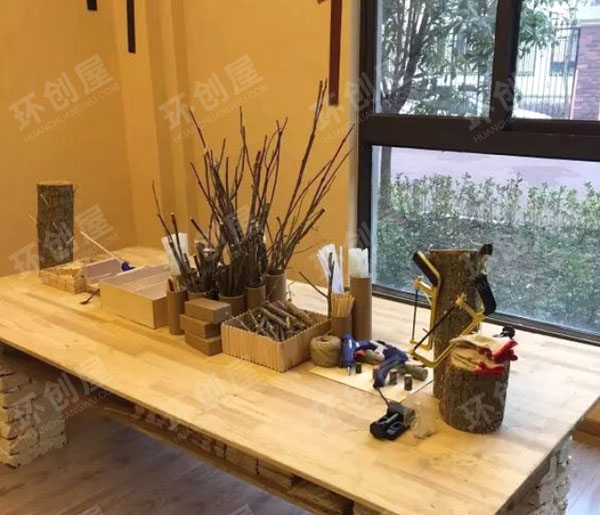 幼儿园文艺范儿美工室整体环创图片