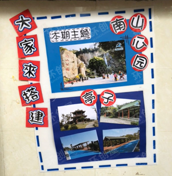 幼儿园建构区墙面解说图片
