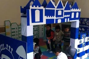 幼儿园建构区房屋搭建图片5张