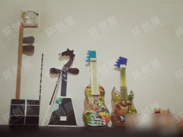 幼儿园表演区旧物利用乐器集合图片