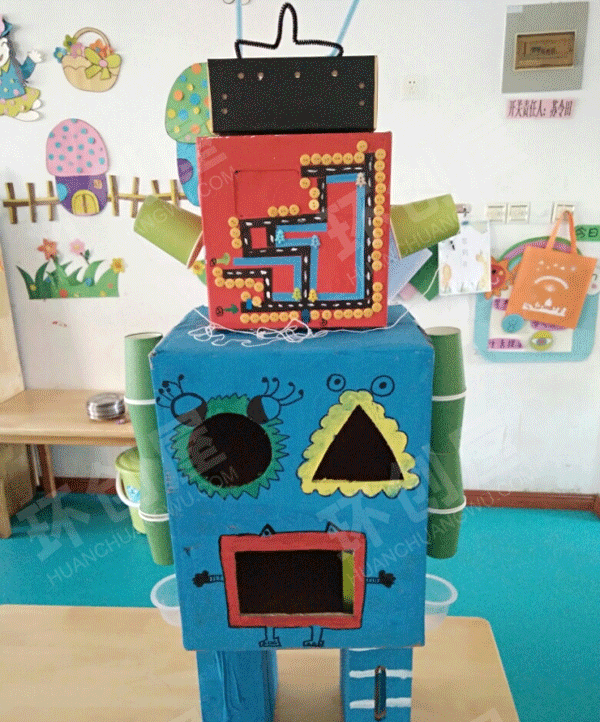 幼儿园益智区环创玩转机器人图片