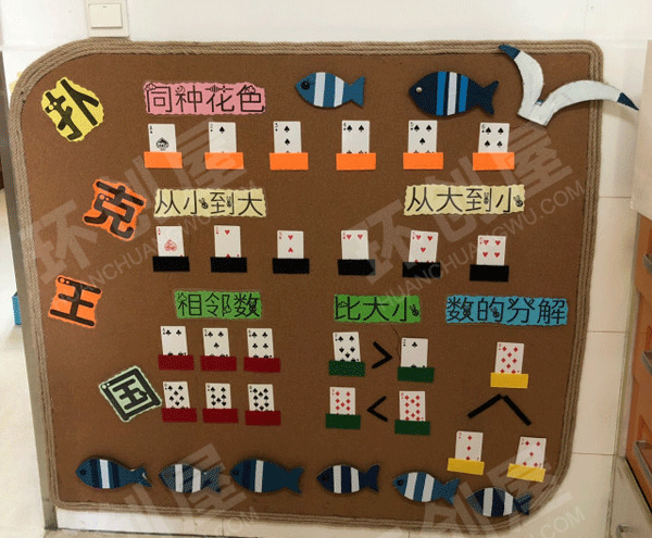幼儿园益智区扑克牌游戏图片