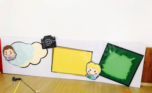 幼儿园卡通风墙面布置环创图片
