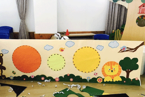 幼儿园卡通风墙面布置环创图片7张
