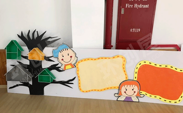 幼儿园卡通风墙面布置环创图片