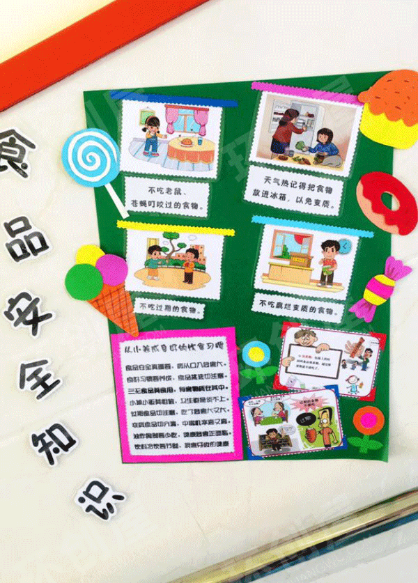 幼儿园走廊环创安全展板安全小知识图片