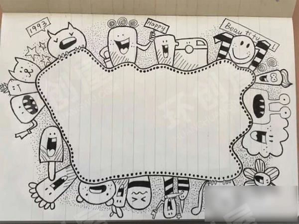 幼儿园家园联系栏边框设计图片
