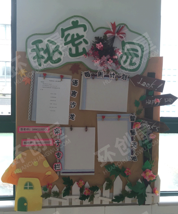幼儿园花儿装饰家园联系栏图片