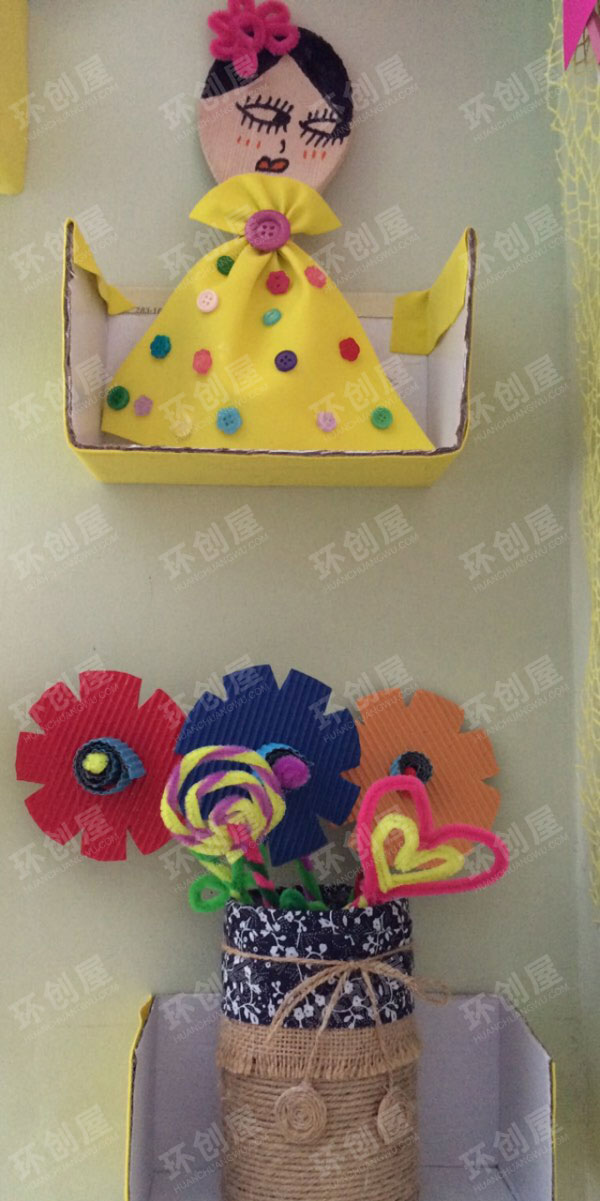 幼儿园海绵纸画作作品展示图片