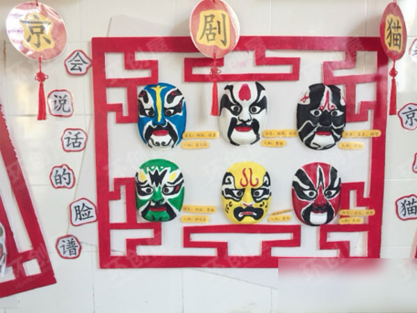 幼儿园京剧系列作品展示图片