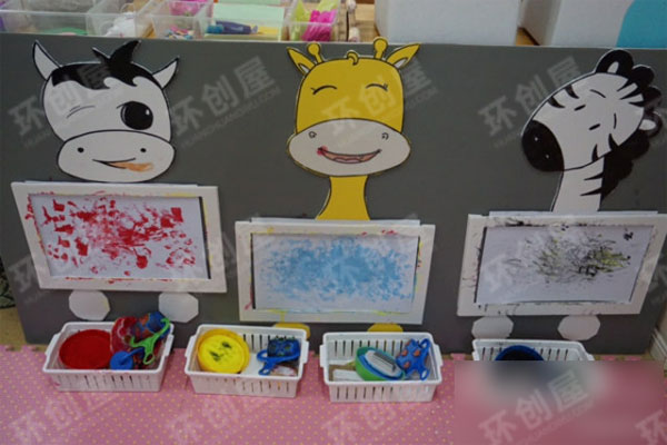 幼儿园动物主题作品展示图片