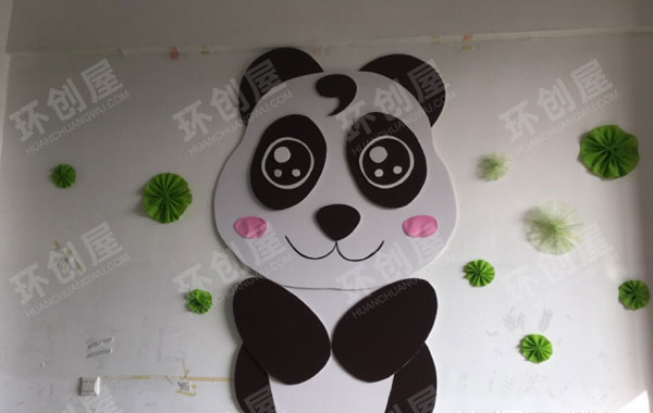 幼儿园整体环春天和熊猫有个约会图片