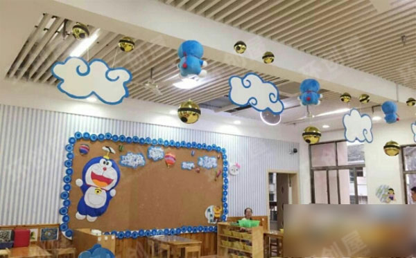 幼儿园整体环创多啦A梦为主题图片